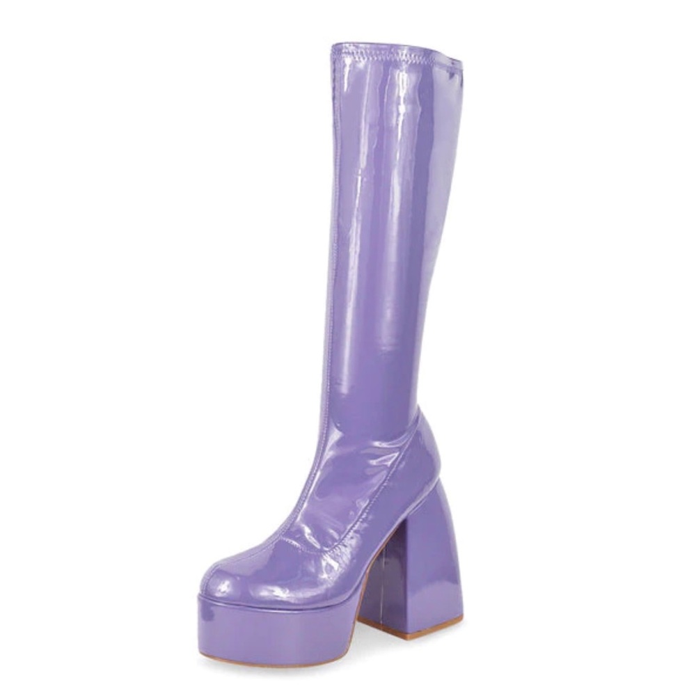 Purple Platform Boot Knee High - image 1